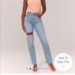 Abercrombie Curve Love 90s High Rise Straight Jean